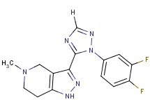 3-[1-(3,4-difluorophenyl)-1H-1,2,4-triazol-5-yl]-5-methyl-4,5,6,7-tetrahydro-1H-pyrazolo[4,3-c]pyridine