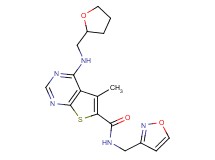 N-(3-isoxazolylmethyl)-5-methyl-4-[(tetrahydro-2-furanylmethyl)amino]thieno[2,3-d]pyrimidine-6-carboxamide