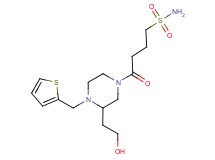 4-[3-(2-hydroxyethyl)-4-(2-thienylmethyl)-1-piperazinyl]-4-oxo-1-butanesulfonamide