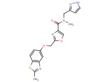 N-methyl-2-{[(2-methyl-1,3-benzothiazol-5-yl)oxy]methyl}-N-(1H-pyrazol-3-ylmethyl)-1,3-oxazole-4-carboxamide