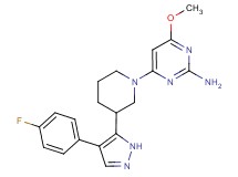 4-{3-[4-(4-fluorophenyl)-1H-pyrazol-5-yl]piperidin-1-yl}-6-methoxypyrimidin-2-amine