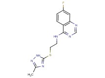 7-fluoro-N-{2-[(3-methyl-1H-1,2,4-triazol-5-yl)thio]ethyl}quinazolin-4-amine