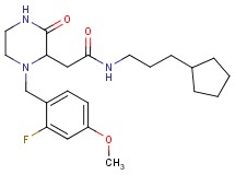 N-(3-cyclopentylpropyl)-2-[1-(2-fluoro-4-methoxybenzyl)-3-oxo-2-piperazinyl]acetamide