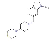1-methyl-6-[(4-thiomorpholin-4-ylpiperidin-1-yl)methyl]-1H-indole