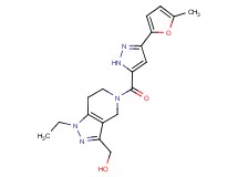 (1-ethyl-5-{[3-(5-methyl-2-furyl)-1H-pyrazol-5-yl]carbonyl}-4,5,6,7-tetrahydro-1H-pyrazolo[4,3-c]pyridin-3-yl)methanol