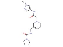 N-[(1-{2-[(1-methyl-1H-pyrazol-4-yl)amino]-2-oxoethyl}-1,2,5,6-tetrahydropyridin-3-yl)methyl]pyrrolidine-1-carboxamide