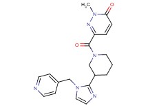 2-methyl-6-({3-[1-(pyridin-4-ylmethyl)-1H-imidazol-2-yl]piperidin-1-yl}carbonyl)pyridazin-3(2H)-one