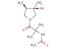 N-{2-[(3R*,4R*)-3-hydroxy-3,4-dimethyl-1-pyrrolidinyl]-1,1-dimethyl-2-oxoethyl}acetamide