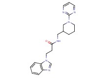 3-(1H-benzimidazol-1-yl)-N-[(1-pyrimidin-2-ylpiperidin-3-yl)methyl]propanamide