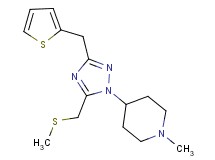 1-methyl-4-[5-[(methylthio)methyl]-3-(2-thienylmethyl)-1H-1,2,4-triazol-1-yl]piperidine