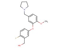 {2-fluoro-5-[2-methoxy-5-(pyrrolidin-1-ylmethyl)phenoxy]phenyl}methanol