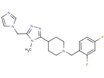 1-(2,4-difluorobenzyl)-4-[5-(1H-imidazol-1-ylmethyl)-4-methyl-4H-1,2,4-triazol-3-yl]piperidine