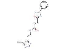 N-[2-(1-methyl-1H-1,2,4-triazol-5-yl)ethyl]-3-(3-phenyl-1,2,4-oxadiazol-5-yl)propanamide