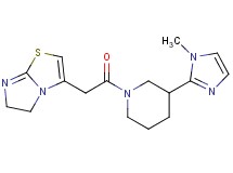 3-{2-[3-(1-methyl-1H-imidazol-2-yl)-1-piperidinyl]-2-oxoethyl}-5,6-dihydroimidazo[2,1-b][1,3]thiazole