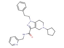 5-cyclopentyl-1-(2-phenylethyl)-N-(2-pyridinylmethyl)-4,5,6,7-tetrahydro-1H-pyrazolo[4,3-c]pyridine-3-carboxamide