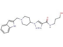 N-(3-hydroxypropyl)-1-[1-(1H-indol-2-ylmethyl)-4-piperidinyl]-1H-1,2,3-triazole-4-carboxamide
