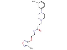 N-{2-[(4-methyl-1,2,5-oxadiazol-3-yl)oxy]ethyl}-3-[4-(3-methylphenyl)-1-piperazinyl]propanamide