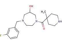 1-(3-fluorobenzyl)-4-[(4-methyl-4-piperidinyl)carbonyl]-1,4-diazepan-6-ol dihydrochloride