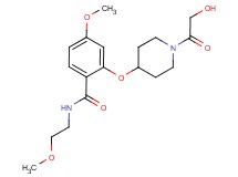 2-[(1-glycoloylpiperidin-4-yl)oxy]-4-methoxy-N-(2-methoxyethyl)benzamide