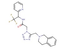 2-[5-(3,4-dihydro-2(1H)-isoquinolinylmethyl)-1H-tetrazol-1-yl]-N-[2,2,2-trifluoro-1-(2-pyridinyl)ethyl]acetamide