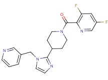 3,5-difluoro-2-({4-[1-(pyridin-3-ylmethyl)-1H-imidazol-2-yl]piperidin-1-yl}carbonyl)pyridine