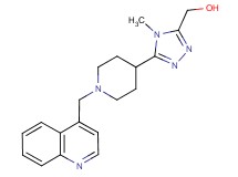 {4-methyl-5-[1-(quinolin-4-ylmethyl)piperidin-4-yl]-4H-1,2,4-triazol-3-yl}methanol