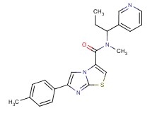 N-methyl-6-(4-methylphenyl)-N-(1-pyridin-3-ylpropyl)imidazo[2,1-b][1,3]thiazole-3-carboxamide