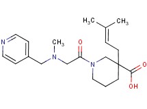 3-(3-methyl-2-buten-1-yl)-1-[N-methyl-N-(4-pyridinylmethyl)glycyl]-3-piperidinecarboxylic acid