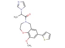 4-[2-(1H-imidazol-1-yl)propanoyl]-9-methoxy-7-(2-thienyl)-2,3,4,5-tetrahydro-1,4-benzoxazepine