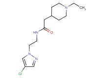 N-[2-(4-chloro-1H-pyrazol-1-yl)ethyl]-2-(1-ethyl-4-piperidinyl)acetamide