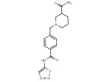 1-{4-[(1,2,3-thiadiazol-5-ylamino)carbonyl]benzyl}piperidine-3-carboxamide