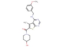 1-({4-[(3-methoxybenzyl)amino]-5-methylthieno[2,3-d]pyrimidin-6-yl}carbonyl)-4-piperidinol