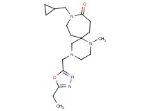 9-(cyclopropylmethyl)-4-[(5-ethyl-1,3,4-oxadiazol-2-yl)methyl]-1-methyl-1,4,9-triazaspiro[5.6]dodecan-10-one