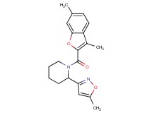 1-[(3,6-dimethyl-1-benzofuran-2-yl)carbonyl]-2-(5-methyl-3-isoxazolyl)piperidine