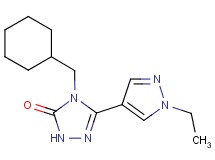 4-(cyclohexylmethyl)-5-(1-ethyl-1H-pyrazol-4-yl)-2,4-dihydro-3H-1,2,4-triazol-3-one