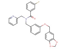 N-[3-(1,3-benzodioxol-5-ylmethoxy)benzyl]-3-fluoro-N-(2-pyridinylmethyl)benzamide