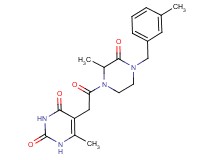 6-methyl-5-{2-[2-methyl-4-(3-methylbenzyl)-3-oxopiperazin-1-yl]-2-oxoethyl}pyrimidine-2,4(1H,3H)-dione