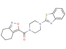 3-{[4-(1,3-benzothiazol-2-yl)piperazin-1-yl]carbonyl}-4,5,6,7-tetrahydro-2,1-benzisoxazole