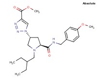 methyl 1-((3R,5S)-1-(2-ethylbutyl)-5-{[(4-methoxybenzyl)amino]carbonyl}-3-pyrrolidinyl)-1H-1,2,3-triazole-4-carboxylate