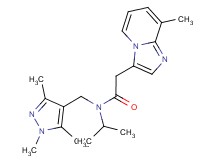 N-isopropyl-2-(8-methylimidazo[1,2-a]pyridin-3-yl)-N-[(1,3,5-trimethyl-1H-pyrazol-4-yl)methyl]acetamide