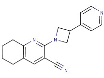 2-[3-(4-pyridinyl)-1-azetidinyl]-5,6,7,8-tetrahydro-3-quinolinecarbonitrile