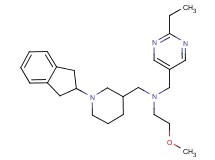 N-{[1-(2,3-dihydro-1H-inden-2-yl)piperidin-3-yl]methyl}-N-[(2-ethylpyrimidin-5-yl)methyl]-2-methoxyethanamine
