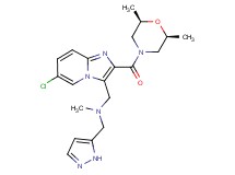 1-(6-chloro-2-{[(2R*,6S*)-2,6-dimethyl-4-morpholinyl]carbonyl}imidazo[1,2-a]pyridin-3-yl)-N-methyl-N-(1H-pyrazol-5-ylmethyl)methanamine