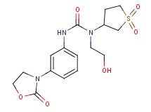 N-(1,1-dioxidotetrahydro-3-thienyl)-N-(2-hydroxyethyl)-N'-[3-(2-oxo-1,3-oxazolidin-3-yl)phenyl]urea