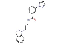 N-[3-(1H-indazol-1-yl)propyl]-3-(1H-pyrazol-1-yl)benzamide