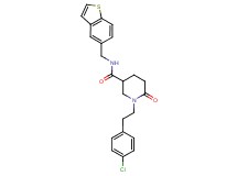 N-(1-benzothien-5-ylmethyl)-1-[2-(4-chlorophenyl)ethyl]-6-oxo-3-piperidinecarboxamide