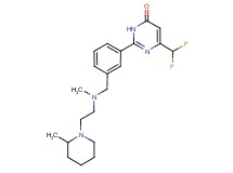 6-(difluoromethyl)-2-[3-({methyl[2-(2-methylpiperidin-1-yl)ethyl]amino}methyl)phenyl]pyrimidin-4(3H)-one