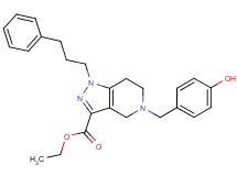 ethyl 5-(4-hydroxybenzyl)-1-(3-phenylpropyl)-4,5,6,7-tetrahydro-1H-pyrazolo[4,3-c]pyridine-3-carboxylate