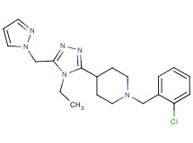 1-(2-chlorobenzyl)-4-[4-ethyl-5-(1H-pyrazol-1-ylmethyl)-4H-1,2,4-triazol-3-yl]piperidine