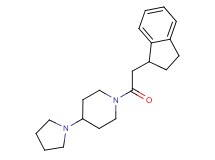 1-(2,3-dihydro-1H-inden-1-ylacetyl)-4-(1-pyrrolidinyl)piperidine